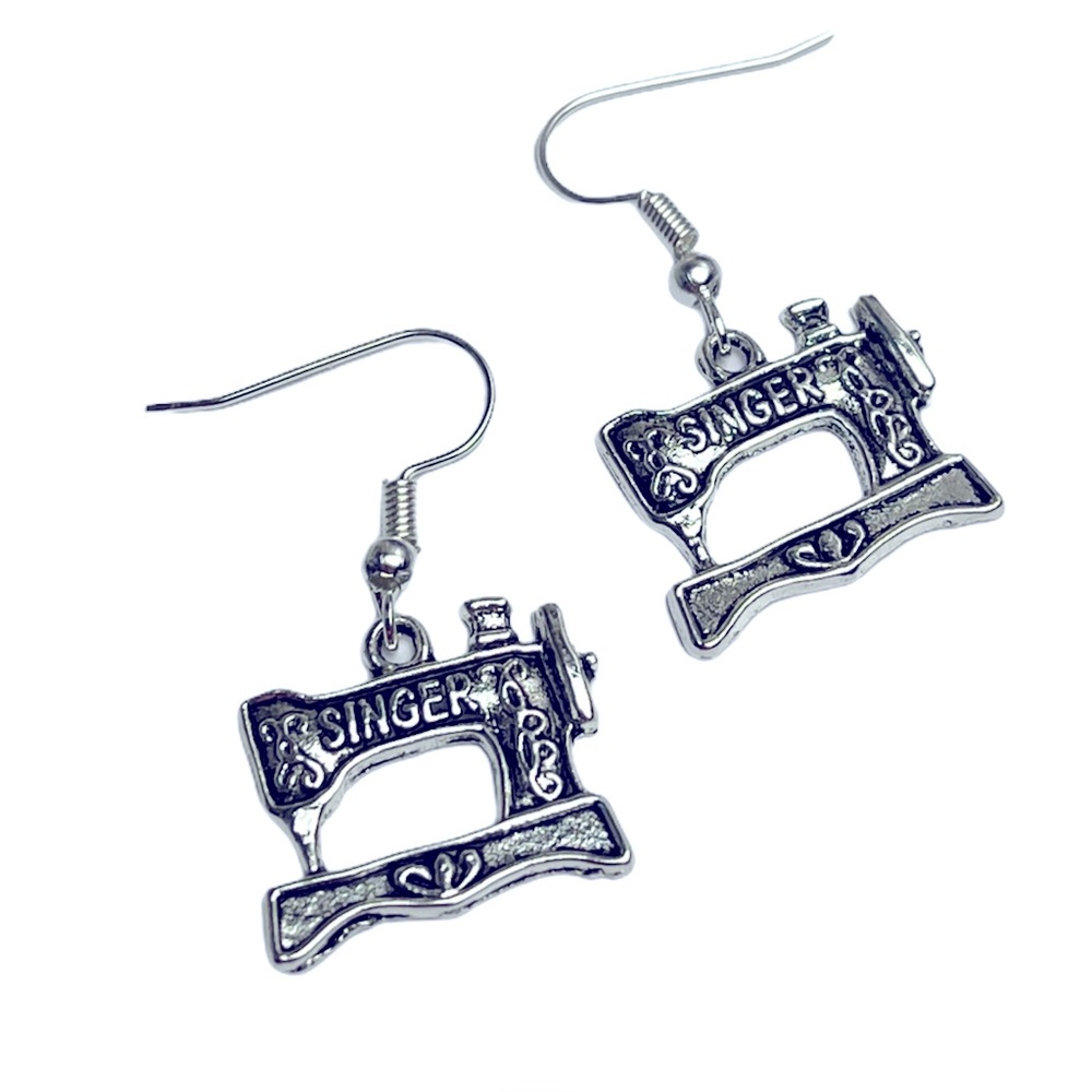 Singer sewing machine lover inspired earrings